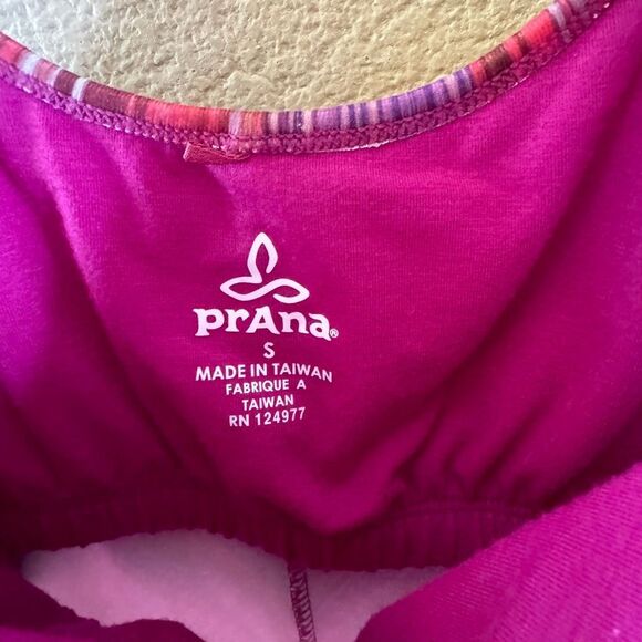 Prana Athletic Sport Tank Dress Womens Small Purple Spacedye Calico Built In Bra - Picture 5 of 11